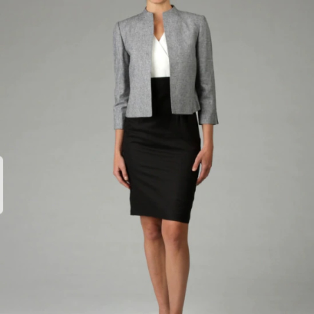 Calvin Klein cropped jacket dress suit